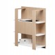 Libreria bassa Concept - 3 ripiani - 100x38,6x124 cm - bianco/rovere