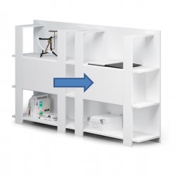 Coppia antine + paretine per libreria Concept - 60x36,8 cm - bianco