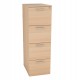 Classificatore - 4 cassetti - 49 x 55 x 141,2 cm - faggio