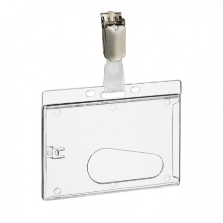 Portabadge rigido - 5,4 x 8,5 cm - Durable - conf. 50 pezzi