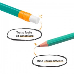 Matite ECOsolutions Evolution Graphite - 655 HB - con gommino - Bic - scatola da 12 pezzi