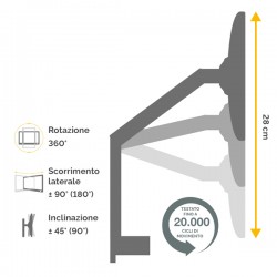Braccio portamonitor doppio Platinum Series - Fellowes