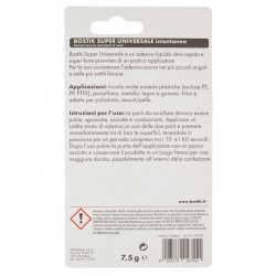 Colla istantanea universale Super - 7,5 gr - trasparente - Bostik