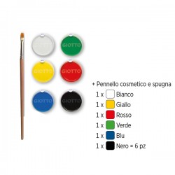 Ombretti Make Up - 5 ml - colori classici - Giotto - conf. 6 pezzi