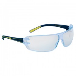 Occhiali detectabili Helium2 - policarbonato - monoblocco - trasparente/blu - Deltaplus
