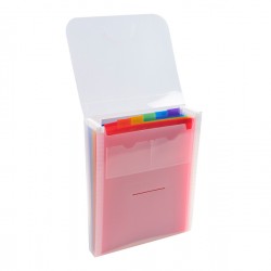Classificatore valigetta verticale cristallo - 25,5x30,5cm - 6 tasche - PPL - Exacompta