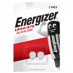 Micropila LR44 - 1,5V - a pastiglia - alcalina - A76 - Energizer - blister 2 pezzi