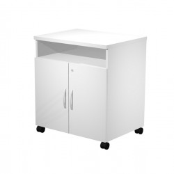 Mobile Agorà - di servizio - su ruote - 68 x 52 x 77 cm - bianco