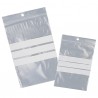 Sacchetti zip - con bande scrivibili e foro - 6 x 8 cm - 50 micron - PE - Viva - conf. 100 pezzi