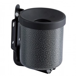 Posacenere murale Nido - diametro 9,5 cm - H 13,5 cm - 0,5 L - metallo verniciato - silver punteggiato - Medial