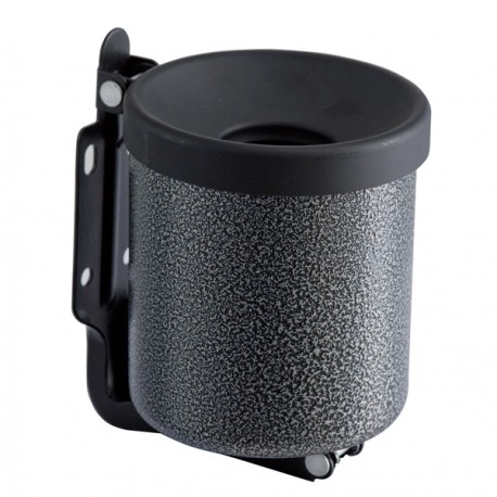 Posacenere murale Nido - diametro 9,5 cm - H 13,5 cm - 0,5 L - metallo verniciato - silver punteggiato - Medial