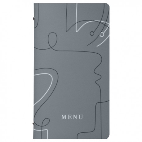 Portamenù linea Linee - 18x31,6 cm - grigio - Stilcasa