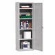 Armadio multiuso in metallo - a 1 anta - 60 x 40 x180 cm - grigio - Fasma