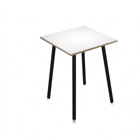Tavolo alto Skinny Metal - 80 x 80 x 105 cm - nero/bianco