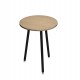 Tavolo alto tondo Skinny Metal - diametro 80 cm - H 105 cm - nero/rovere