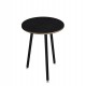 Tavolo alto tondo Skinny Metal - diametro 80 - H 105 cm - nero/nero venato