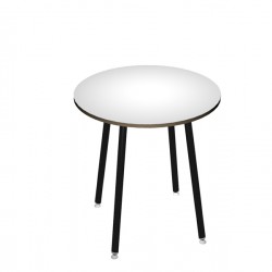 Tavolo alto tondo - diametro 100 - H 105 cm - nero/bianco