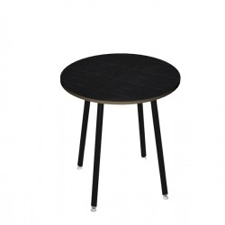 Tavolo alto tondo - diametro 100 - H 105 cm - nero/nero venato