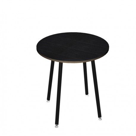 Tavolo alto tondo - diametro 100 - H 105 cm - nero/nero venato