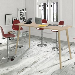 Tavolo alto Woody - 80 x 80 x 105 cm - rovere