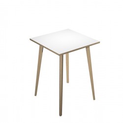 Tavolo alto Woody - 80 x 80 x 105 cm - rovere/bianco