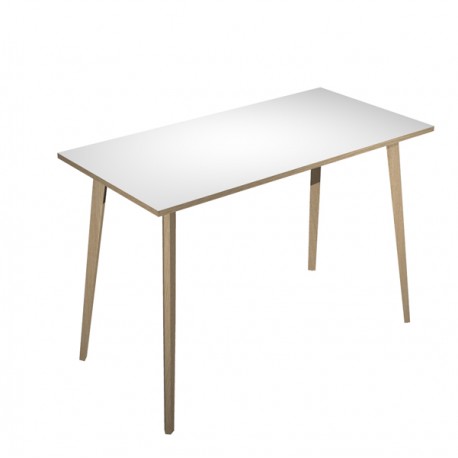 Tavolo alto Woody - 160 x 80 x 105 cm - rovere/bianco
