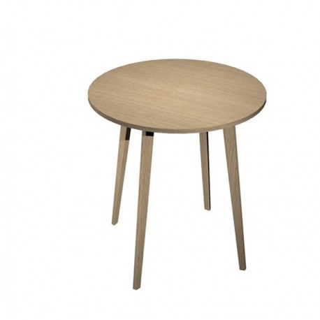 Tavolo rotondo alto Woody - diametro 100 cm - H 105 cm - rovere