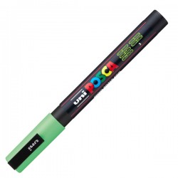 Marcatore Uni Posca PC3M - punta fine 0,9 - 1,3 mm - verde chiaro - Uni Mitsubishi