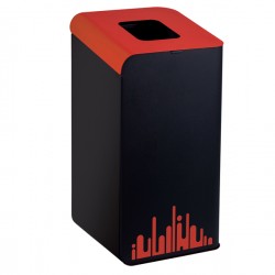 Gettacarte Rubik Evo - per raccolta differenziata - 80 L - rosso - Medial
