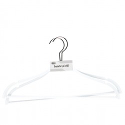 Gruccia - antiscivolo - 42 x 0,6 cm - bianco - King Collection - conf. 2 pezzi