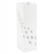 Portaombrelli - 15,5 x 15,5 x 49 cm - metallo verniciato - fantasia gocce - bianco - King collection