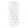 Portaombrelli - 15,5 x 15,5 x 49 cm - metallo verniciato - fantasia gocce - bianco - King collection