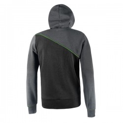 Felpa Jupiter - con cappuccio - taglia M - grigio/verde - U-Power