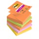 Blocco Post-it Super Sticky Z Notes - R330-5SS-BOOS - 76 x 76 mm - colori Boost - 90 fogli - Post-it - conf. 5 pezzi