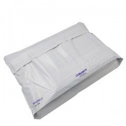 Busta Polyself - per corrieri - con soffietto - A3 - 32 x 48 x 10 cm - PE - bianco/grigio - Blasetti - conf. 100 pezzi