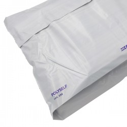Busta Polyself - per corrieri - con soffietto - A3 - 32 x 48 x 10 cm - PE - bianco/grigio - Blasetti - conf. 100 pezzi