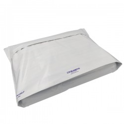 Busta Polyself - per corrieri - con soffietto - 52 x 55 x 10 cm - PE - bianco/grigio - Blasetti - conf. 100 pezzi