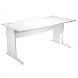 Scrivania Operativa Agorà Basic - fianchi a L melaminico - 160 x 80 x H 73 cm - bianco