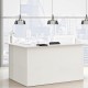 Modulo reception Prestige - sopralzo con desktop incluso - 80 x 76 x 117 cm - bianco/bianco