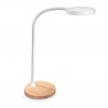 Lampada Flex Desk - a led - con base in legno - bianco - Cep