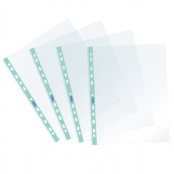 Buste forate Pastel - c/ banda - liscia - 22 x 30 cm - azzurro - Favorit - conf. 25 pezzi