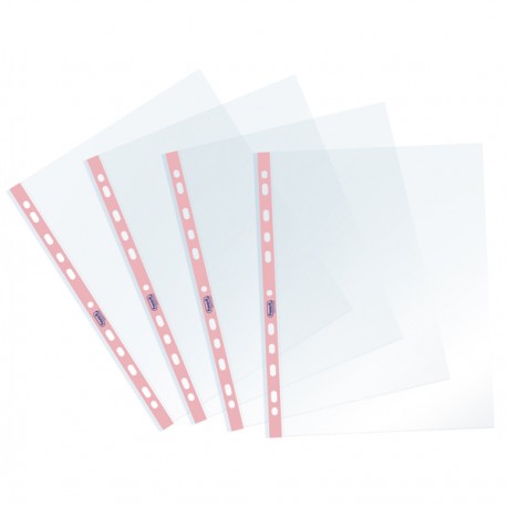 Buste forate Pastel - c/ banda - liscia - 22 x 30 cm - rosa - Favorit - conf. 25 pezzi