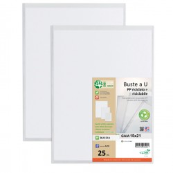 Buste a sacco Gaia - PP riciclato - 15 x 21 cm - buccia - trasparente - Sei rota - conf. 25 pezzi