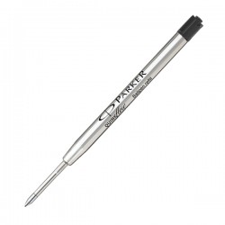 Refill sfera QuinkFlow - punta media - metallo - nero - Parker - blister 3 pezzi