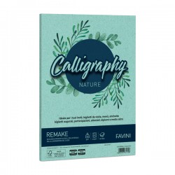 Carta Calligraphy Nature Remake - A4 - 120 gr - acquamarina - Favini - conf. 50 fogli