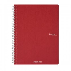 Maxiquaderno Ecoqua original - spiralato - A4 - 90gr - 5mm - 70 fogli - rosso scuro - Fabriano