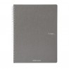 Maxiquaderno Ecoqua original - spiralato - A4 - 90 gr - 1 rigo - 70 fogli - antracite - Fabriano