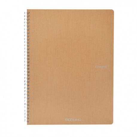 Maxiquaderno Ecoqua original - spiralato - A4 - 90 gr - 1 rigo - 70 fogli - bruno - Fabriano