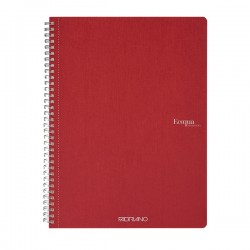 Maxiquaderno Ecoqua original - spiralato - A4 - 90 gr - 1 rigo - 70 fogli - rosso scuro - Fabriano