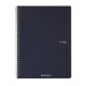 Maxiquaderno Ecoqua original - spiralato - A4 - 90gr - 1 rigo - 70 fogli - blu scuro - Fabriano